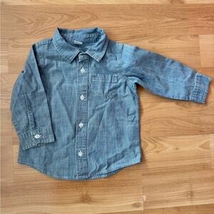 GAP Baby Kids Blue Button Down Shirt